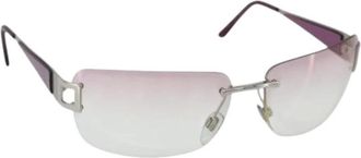 Bulgari Pre-owned Accessories, female, Pink, Size: ONE SIZE Pre-owned Vintage Plastic Sunglasses
