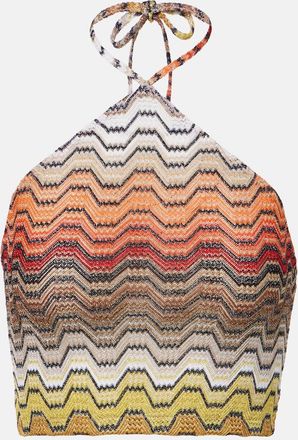 Missoni Wave halterneck lame top