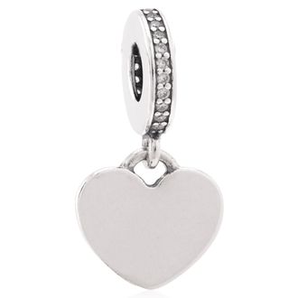 Pandora Ladies Engravable Heart Tag Dangle Charm