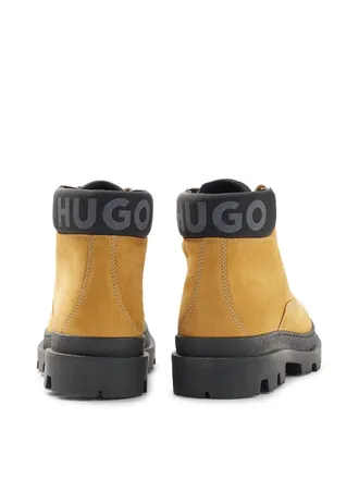 HUGO BOSS Mens Graham Halb Boots Yellow Shoes >