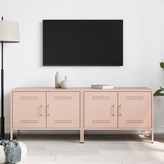 Berkfield Home TV Cabinets 2 pcs Pink 68x39x50.5 cm Steel