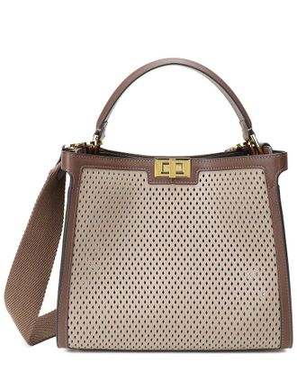 Tiffany & Fred Perforated Leather Top Handle Tote