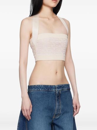 Balmain Top PB con motivo labirinto - Toni neutri