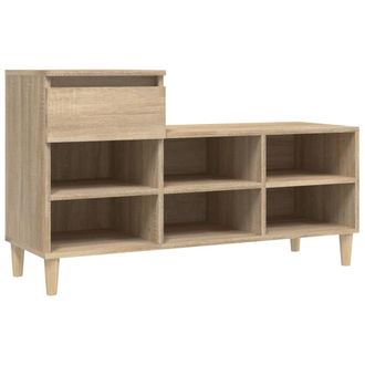 vidaXL Vidaxl - Mueble Zapatero Madera Contrachapada Roble Sonoma 102x36x60 Cm
