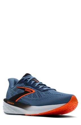 Brooks Launch 12 Running Sneaker in Moonlight/Black/Orange at Nordstrom, Size 12.5