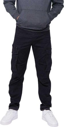 Firetrap Heren Cargo Broek Katoenmix (Gewassen Zwart)