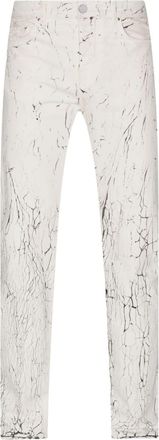 Amiri Mud Crack straight-leg jeans - men - Cotton - 28 - White