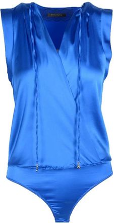 Patrizia Pepe Elegante Avondtop met Viscosemix - Dames - Bodies - Blauw - XL - Tops