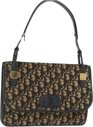 Dior Pre-owned Shoulder Bags, female, Multicolor, Size: ONE SIZE Pre-owned Canvas Shoulder Bag