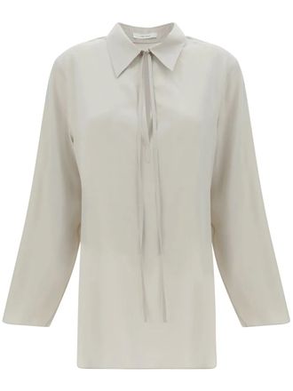 The Row Malon zijden blouse - Beige