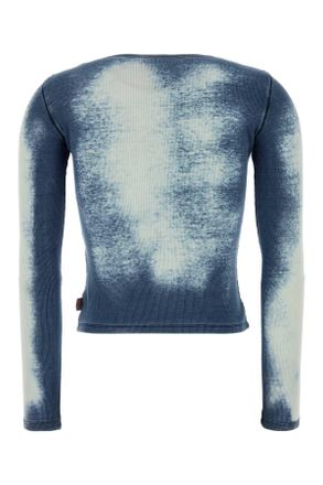 Diesel Womens Blue Stretch Cotton T-Gabriel Cardigan 01 Exterior: Elastane Maglieria