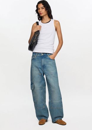 Ganni Blue Audri Jeans in Tint Rigid Denim - Size 24W/33L Organic Cotton