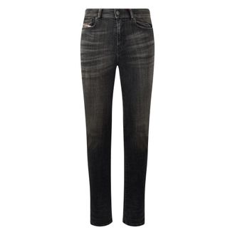 Diesel Slim-fit Jeans, male, Black, Size: W29 Slim Straight Denim Trousers