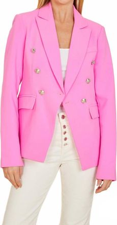 Dolce Cabo Double Breasted Blazer In Fuchsia