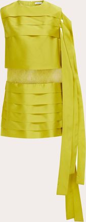 Ferragamo Women Mini dress with lace detail Yellow
