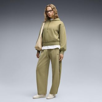 Puma Pantaloni HER dal taglio morbido da donna, Abbigliamento, Marrone, XL