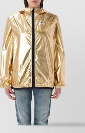 Comme Des Gar&ccedil;ons heart gold metallic hooded zip jacket