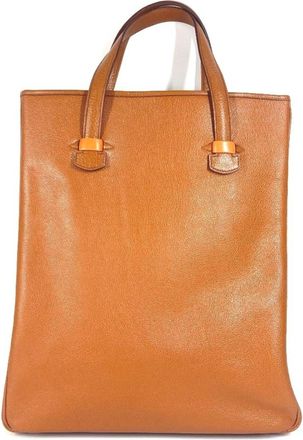 Hermès Galop Brown Leather Shoulder Bag Tote Bag (Pre-Owned)