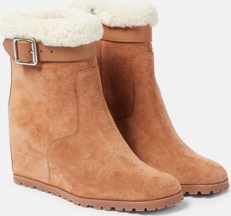 SIMKHAI Avery suede wedge ankle boots