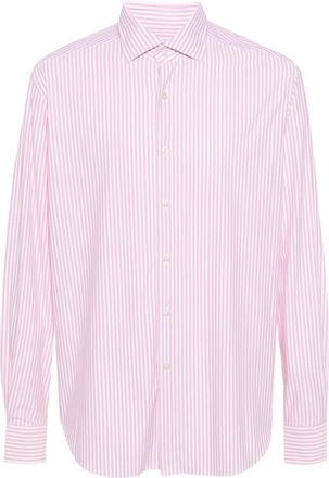 Xacus vertical-striped shirt - men - Elastane/Polyamide - 40 - Pink
