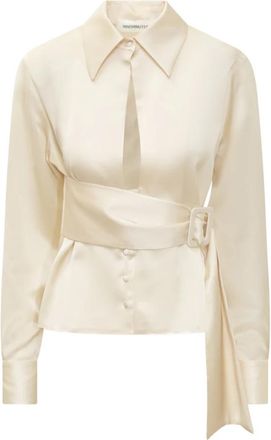 Nineminutes GIA Dubbele Shirt - Dames - Overhemden - Wit - M - Overhemden