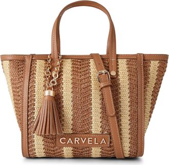 Carvela Womens Minori Mini Tote Bag - Tan Fabric - One Size