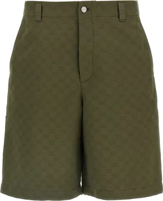 Gucci Bermuda Gg Bermuda E Short Verde-Uomo