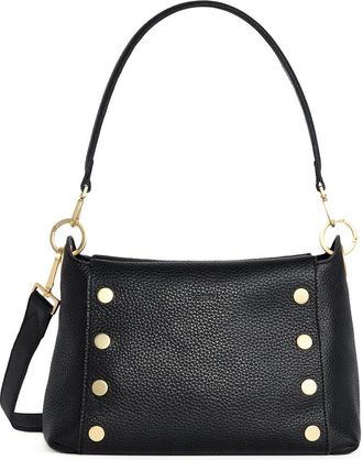 Hammitt Bryant Medium Shoulder Bag in Black/Brushed Gold Red Zip at Nordstrom