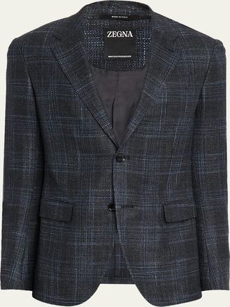 Ermenegildo Zegna Mens Winter Crossover Check Single-Breasted Sport Coat