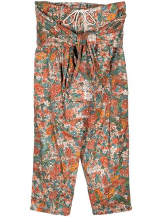 ACT Nº1 tied-waist cargo trousers - Red