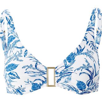 Melissa Odabash Bel Air Underwire Bikini Top in Blue Leaf at Nordstrom Rack, Size 10