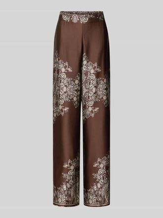 Neo Noir Neo Noir Stoffhose mit elastischem Bund in Dunkelbraun, Größe 34