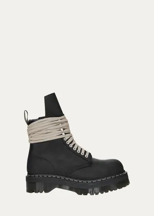 Rick Owens x Dr. Martens Mens FW26 Quad Sole Steel-Toe Nubuck Leather Boots