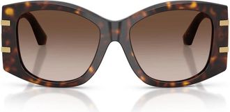 Dolce & Gabbana Butterfly Zonnebril - unisex - Zonnebrillen - Bruin - 54 MM - Accessoires