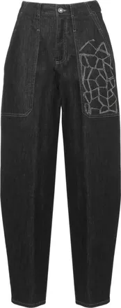 PANICALE Pantalones - Jeans - Mujer - Negro - S