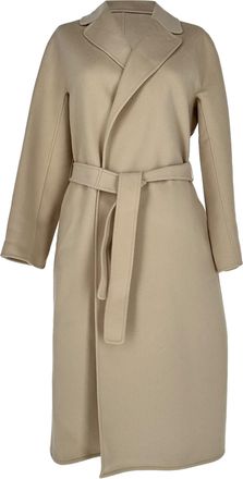 Max Mara S Max Mara Belted Coat in Beige Wool