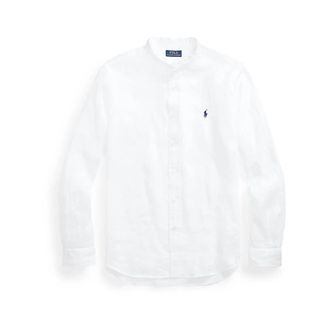 Ralph Lauren Wit Linnen Overhemd met Knoopsluiting - Heren - Casual Overhemden - Wit - XL - Linnen - Overhemden