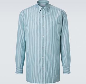 Charvet Striped cotton poplin shirt
