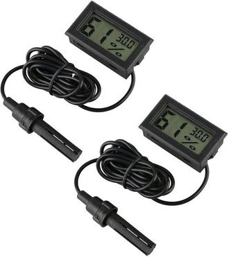 OEM Juego De 2 Term&oacute;metros E Higr&oacute;metros Digitales Para Mediciones Precisas De Temperatura Y Humedad
