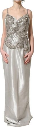 Dolce & Gabbana Mouwelloze Avondjurk - Dames - Avondkleed - Grijs - S - Kleedjes