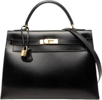Herm&egrave;s Pre-owned Kelly Sellier 32 - Dames - Vintage Handtas - Zwart - ONE Size - Leer - Vintage