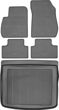 OEM Juego De Alfombrillas De Goma Para Coche Y Maletero Para Opel Zafira C Minivan (2012-2019)