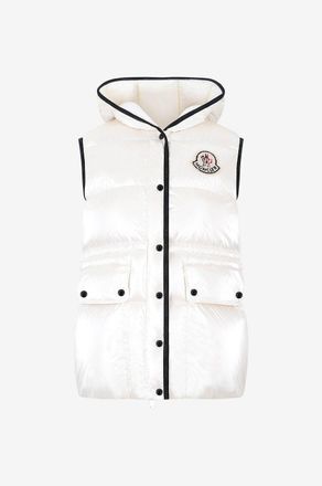 Moncler Irisierende Daunenweste mit G&uuml;rtel Hera