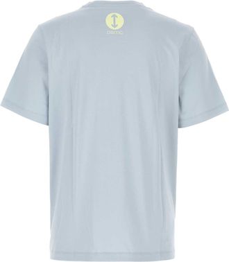 OAMC Mens Light-Blue Cotton Oversize T-Shirt Multicolor Exterior Exterior: T-shirts And Polos