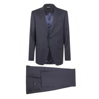 Ermenegildo Zegna Single Breasted Suits - Heren - Pakken - Zwart - Maat: 2XL