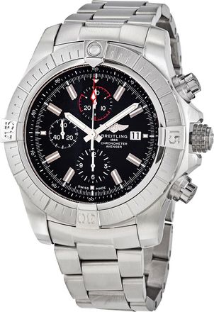 Breitling Pre-owned Breitling Super Avenger Chronograph Automatic Black Dial Mens Watch A13375101B1A1