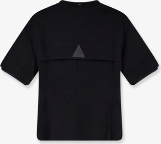 Moncler Womens Cotton T-Shirt Black T-Shirts & Jerseys