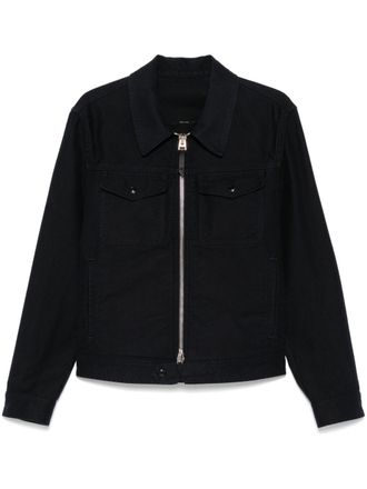 Tom Ford cotton jacket - men - Cotton/Calf Leather/Cotton - 48 - Blue