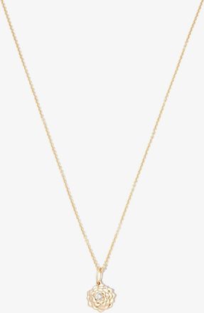 Sydney Evan 14K Yellow Gold Camellia Diamond Necklace - Womens - Diamond/14kt Yellow Gold