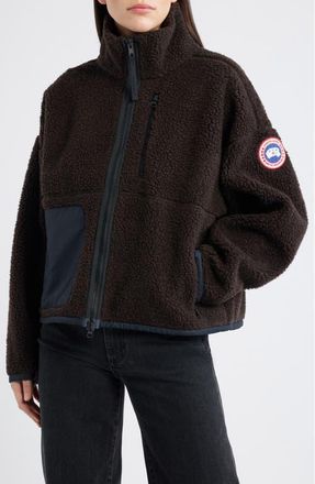 Canada Goose Simcoe Wool Blend Fleece Jacket in Terra at Nordstrom, Size Large